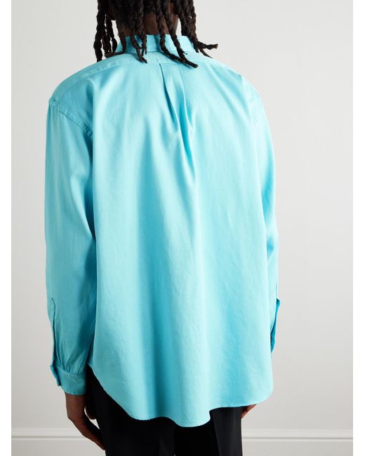 Cotton-Twill Shirt di A.PRESSE in Blue da Uomo