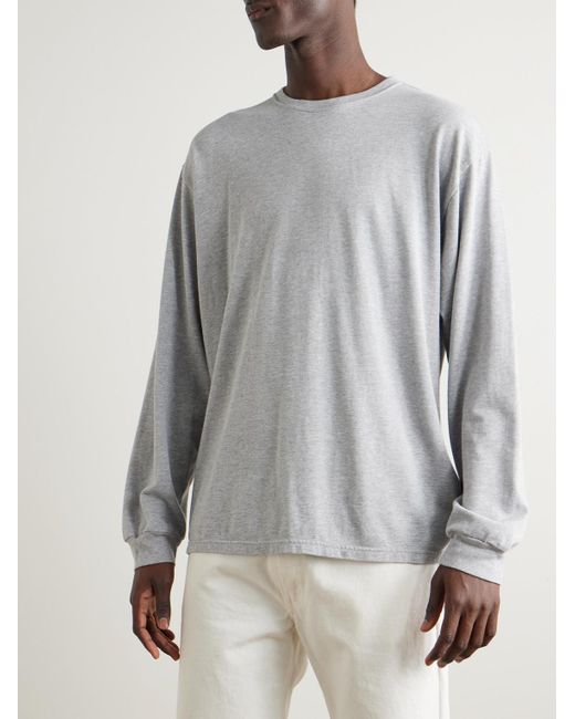 Orslow Cotton Blend Jersey T Shirt in Grey for Men Lyst UK