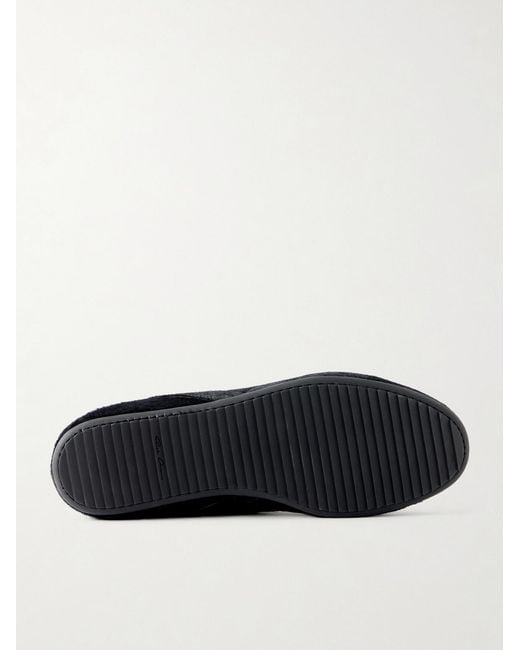 Rick Owens Black Minimal Sneaks Pony Hair Sneakers for men