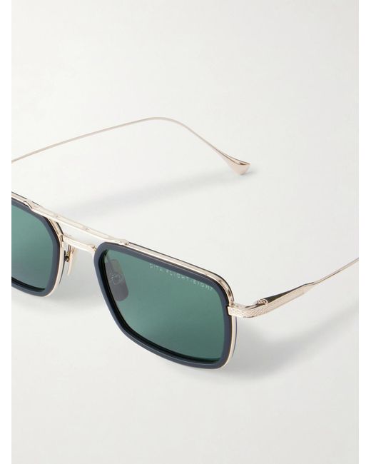 Dita Eyewear Green Flight.006 Aviator-Style-Tone And Acetate Sunglasses for men