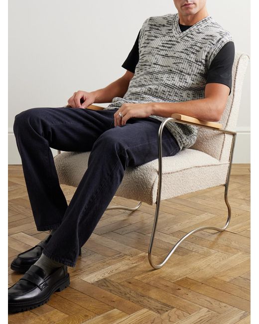 Mr P. Gray Space-Dyed Wool Sweater Vest for men