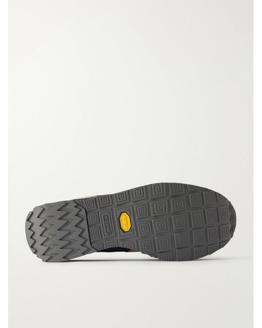 Visvim Black Fkt Runner Leather And Suede-Trimmed Canvas Sneakers for men