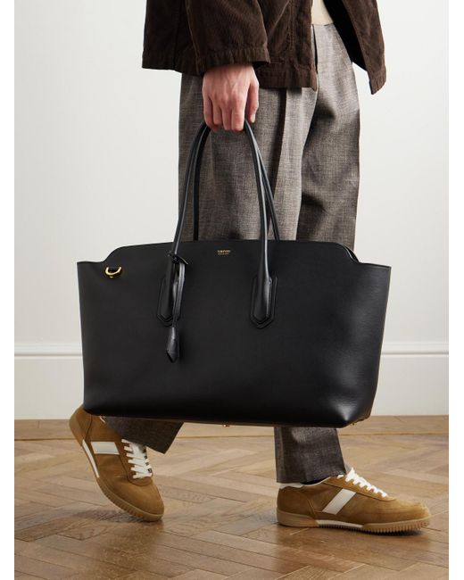 Tom Ford Alexander East West Tote aus Leder in Black für Herren