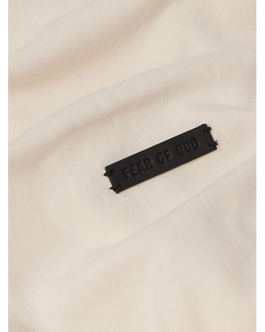 Fear Of God Natural Logo-Appliquéd Cotton-Jersey Hoodie for men