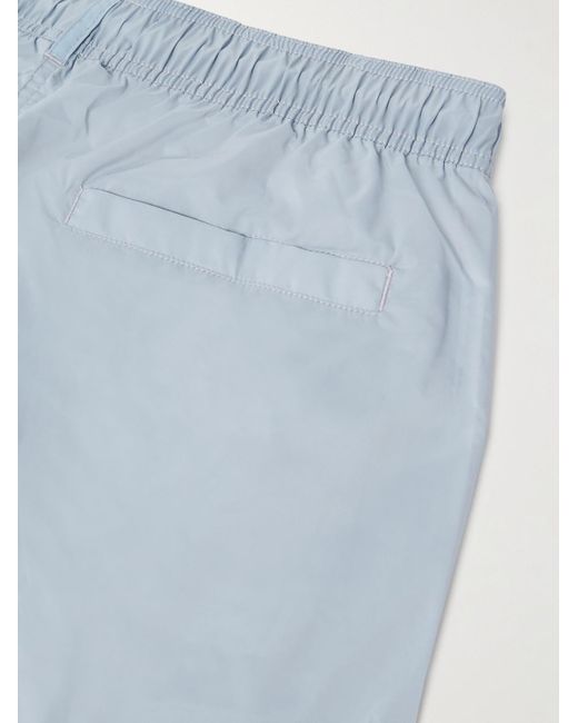 Frescobol Carioca Blue Salvador Straight-Leg Mid-Length Recycled Swim Shorts for men