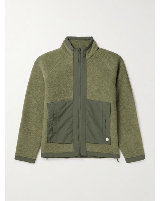 Folk Green Signal Fleece And Shell Jacket for men