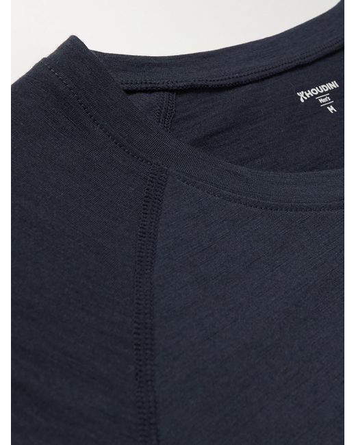 houdini Blue Desoli Merino Wool Base Layer for men