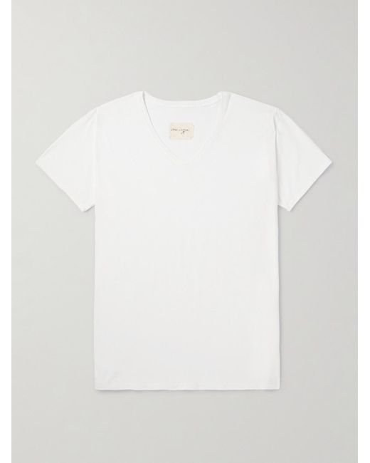T-shirt in jersey di cotone di Greg Lauren in White da Uomo