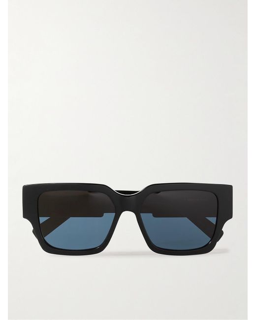 Dior Cd Su Square-frame Acetate And Silver-tone Sunglasses in Black for ...