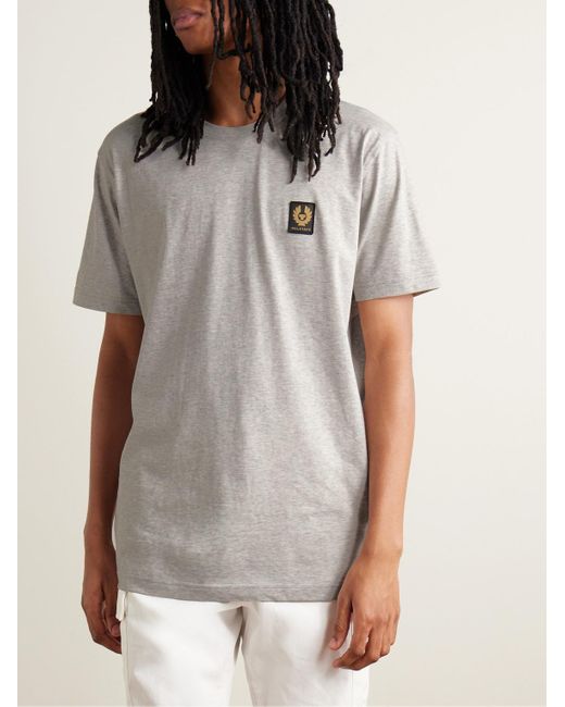 T-shirt in jersey di cotone con logo applicato da Uomo di Belstaff in  Bianco | Lyst
