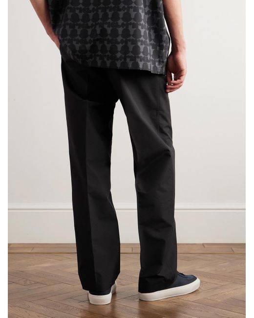 Moncler Gerade geschnittene Hose aus Popeline aus einer Baumwollmischung in Black für Herren