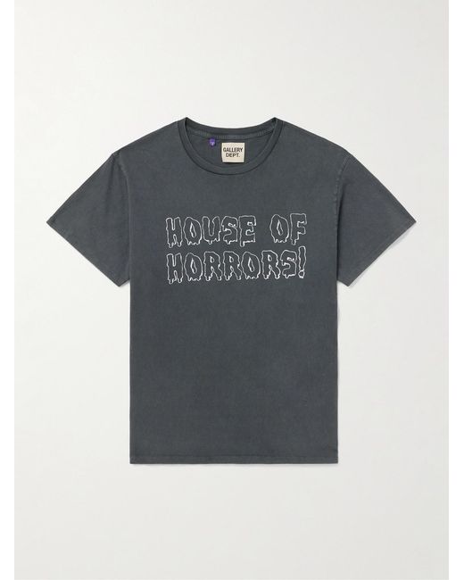 GALLERY DEPT. Gray Horrors Glittered Printed Cotton-Jersey T-Shirt for men