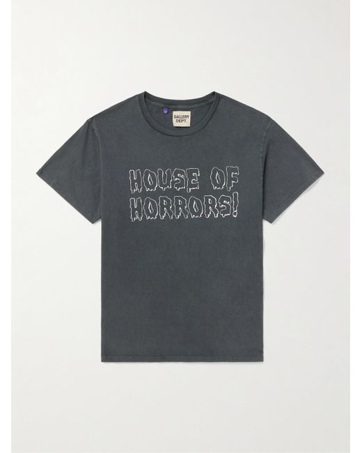 GALLERY DEPT. Horrors T-Shirt aus Baumwoll-Jersey mit Print und Glitter-Finish in Gray für Herren