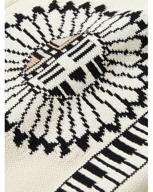 Kapital Natural Cotton-Blend Jacquard Sweater for men