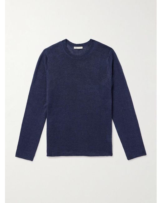 Pullover in lino Kevin di Onia in Blue da Uomo