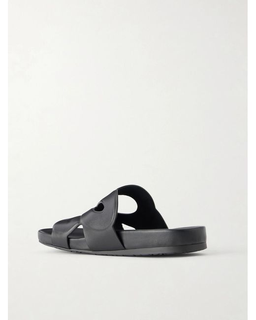 Loewe Black Paula's Ibiza Slide Ease Leather Sandals for men