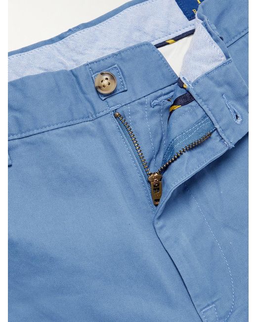Polo Ralph Lauren Blue Bedford Straight-Leg Cotton Oxford Shorts for men