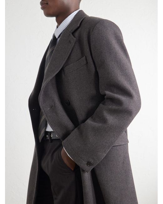 mfpen Blue Conference Double-Breasted Wool Coat for men