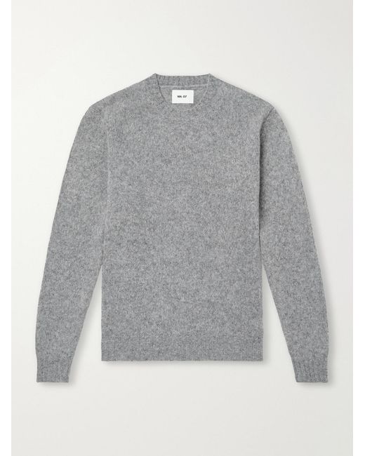 NN07 Gray Lee 6598 Merino Wool-Blend Sweater for men
