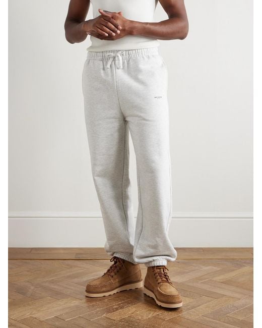 Aimé Leon Dore White Straight-Leg Logo-Print Cotton-Jersey Sweatpants for men