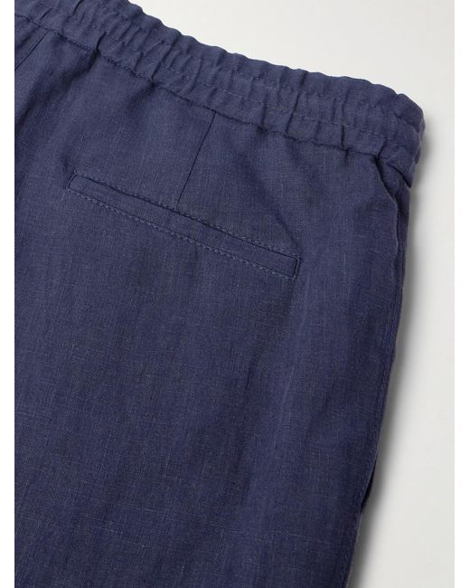 Brunello Cucinelli Blue Straight-leg Virgin Wool-blend Trousers for men