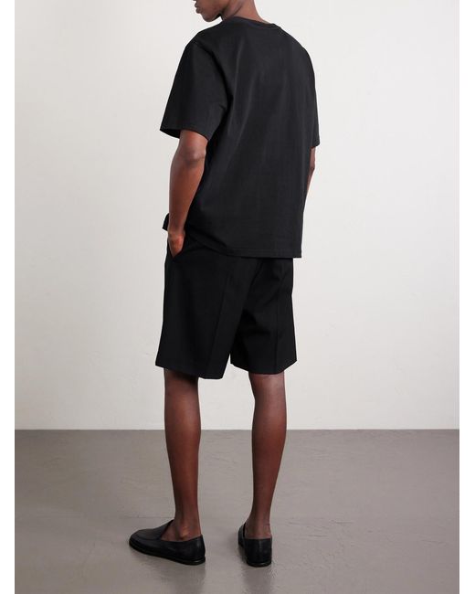 NN07 Black Jett 30026 Logo-embroidered Organic Cotton-jersey T-shirt for men