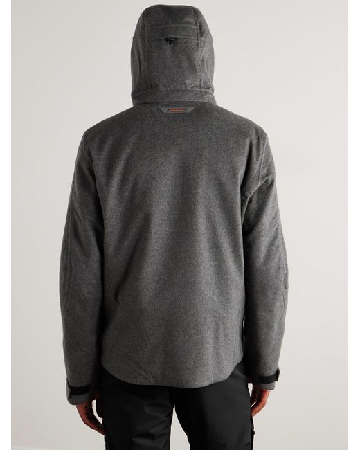Sease Gray Balma 2.0 Padded Coated-Cashmere Hooded Jacket for men