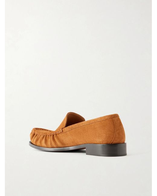 Dries Van Noten White Suede Loafers for men