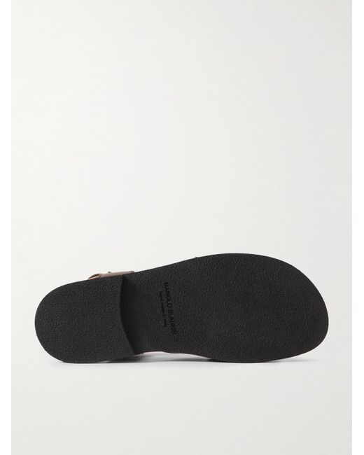 Manolo Blahnik Brown Zale Leather Fisherman Sandals for men