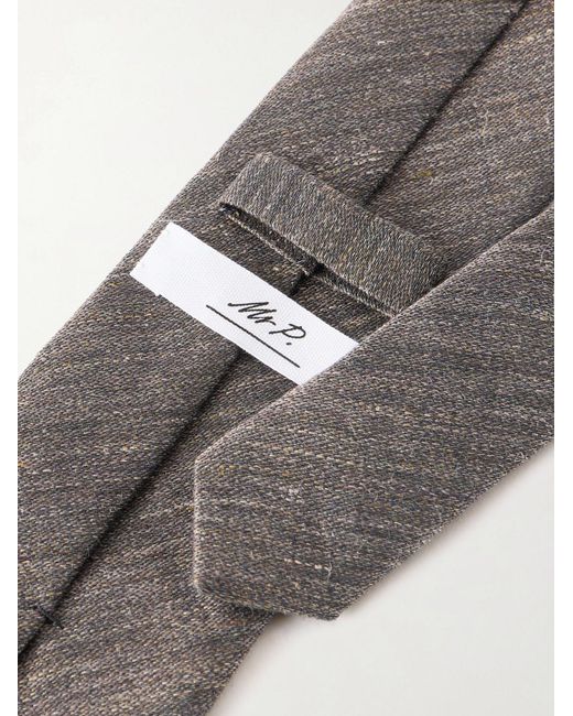 Mr P. White 8cm Linen And Silk-blend Tie for men