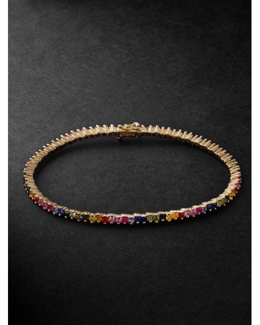 Suzanne Kalan Black Princess Midi 18-Karat Sapphire Bracelet for men