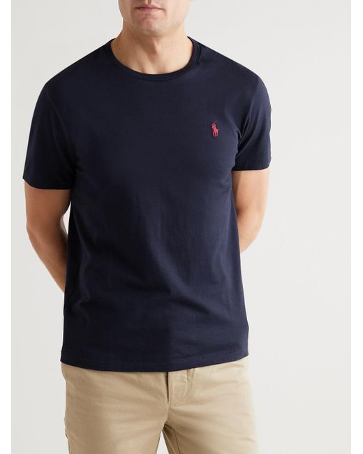 Polo Ralph Lauren Blue Cotton-Jersey T-Shirt for men