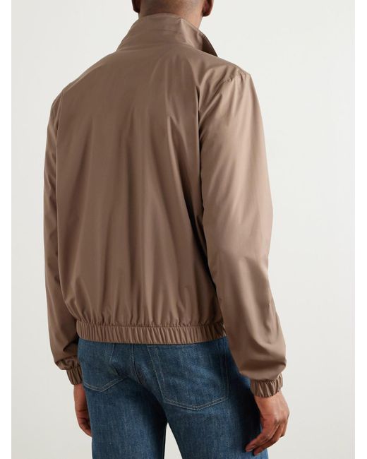 Loro Piana Brown Reversible Windmate Storm System Nylon And Cashmere Blouson Jacket for men