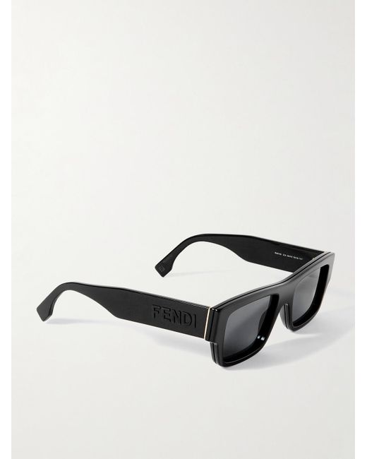 Fendi Black Signature D-frame Acetate Sunglasses for men