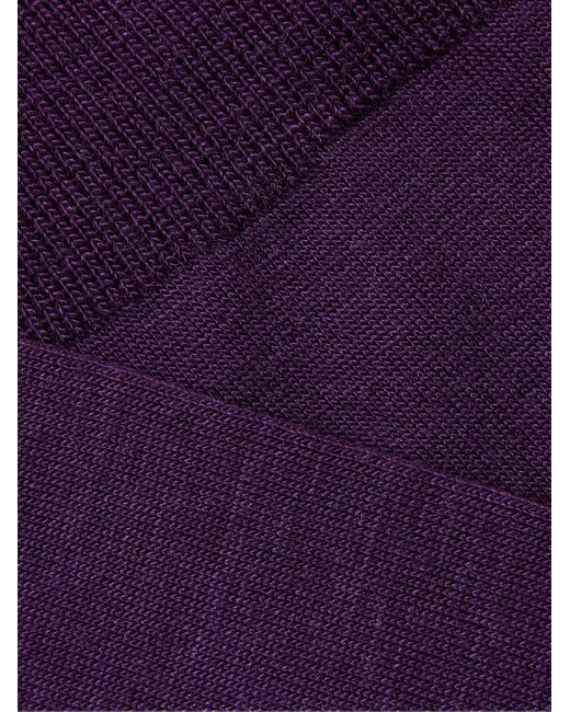 FALKE Airport City Virgin Wool-blend Socks in Purple for Men Mens Clothing Underwear Socks 
