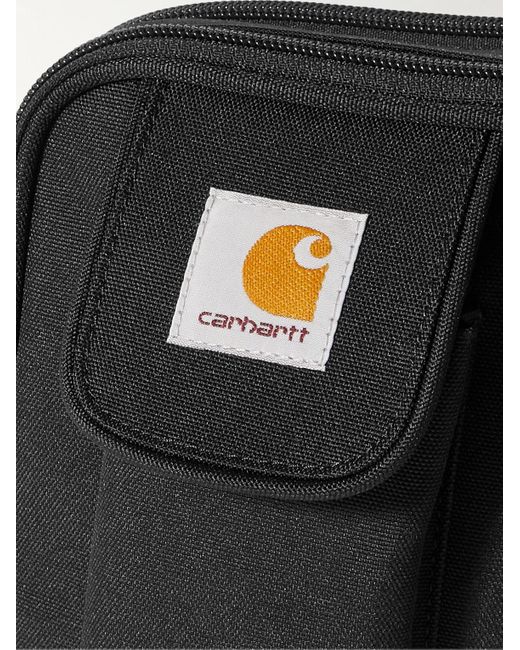 Carhartt Black Essentials Small Logo-appliquéd Recycled-canvas Messenger Bag for men