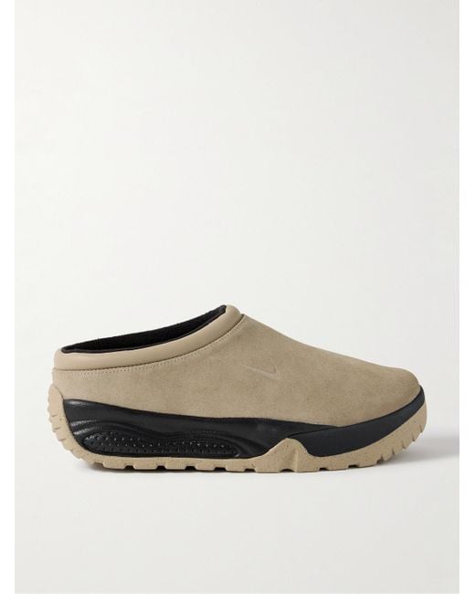 Nike Natural Acg Rufus Leather-trimmed Suede Slip-on Sneakers for men
