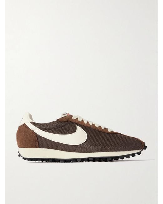 Nike Brown Ld-1000 Leather And Suede-Trimmed Mesh Sneakers for men
