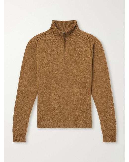 Sease Natural Cashmere Half-Zip Sweater for men