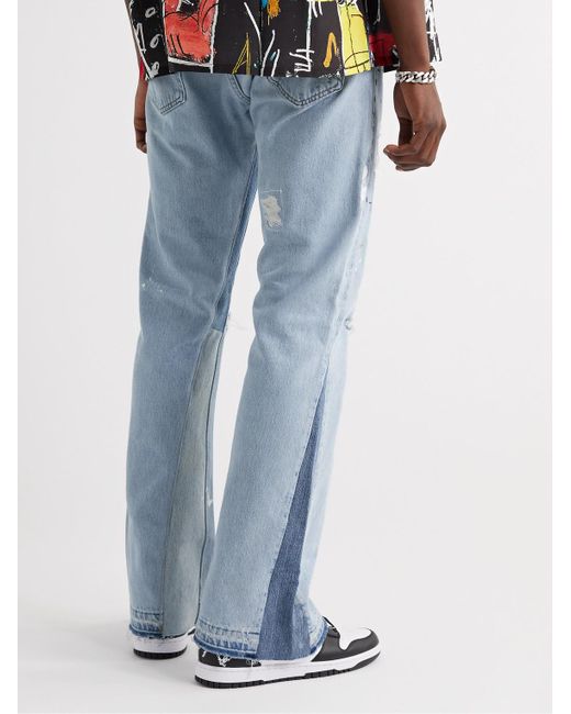 GALLERY DEPT. Blue Indiana Flare Slim-fit Distressed Jeans for men