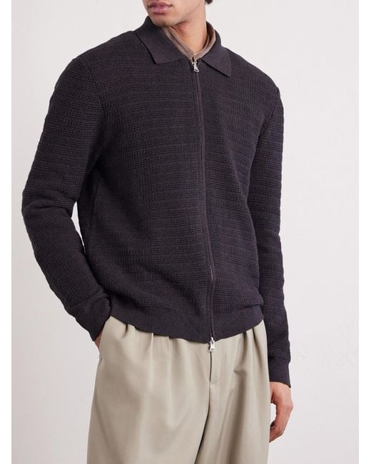 NN07 Blue Gustav 60016 Organic Cotton Zip-up Cardigan for men