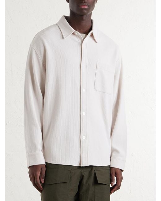 FRAME Natural Waffle-knit Cotton Shirt for men