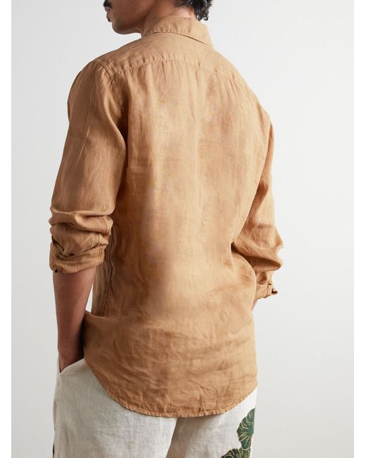 Frescobol Carioca Natural Antonio Linen Shirt for men