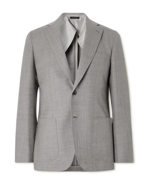 Brioni Gray Soffio Wool And Silk-Blend Blazer for men