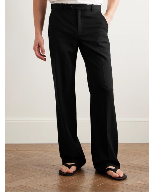 The Row Black Alistaire Straight-Leg Wool-Blend Twill Trousers for men