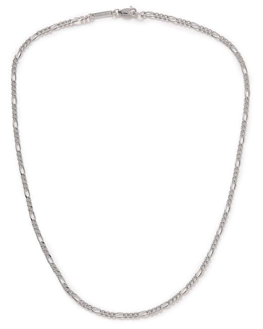 Tom Wood White Bo Slim Rhodium-plated Chain Necklace for men
