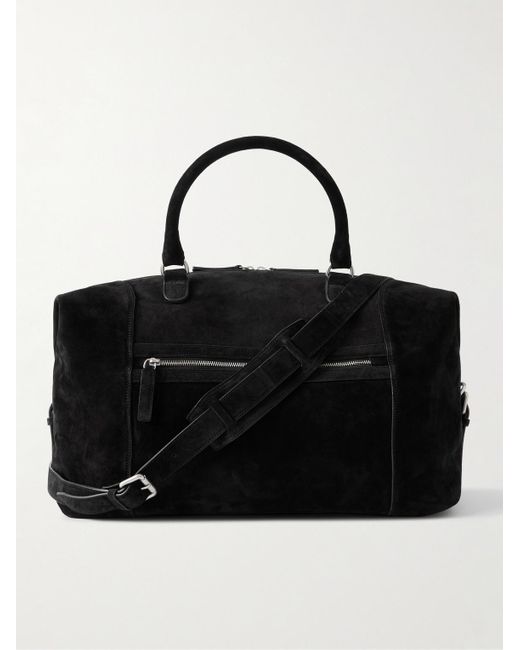 Officine Creative Black Jules 002 Suede Weekend Bag for men
