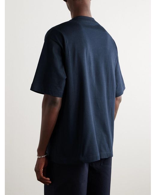 Gucci Blue Logo-Print Cotton-Jersey T-Shirt for men