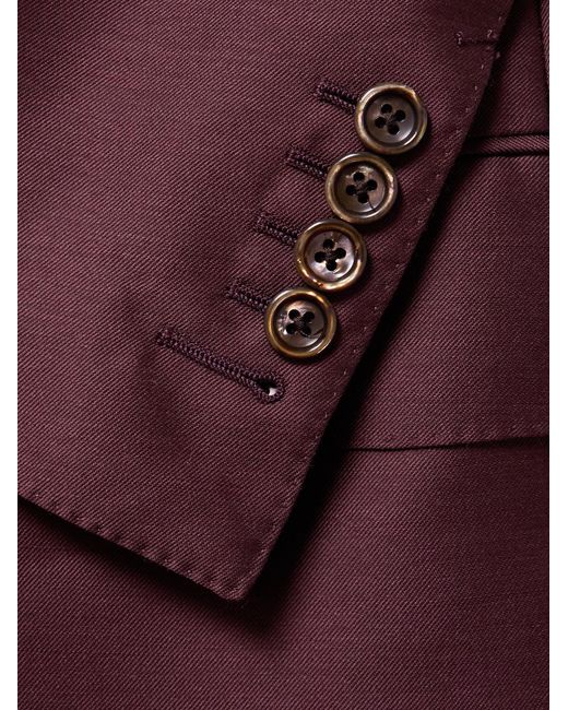 Tom Ford Purple Wool, Mohair And Silk-Blend Twill Suit Jacket for men