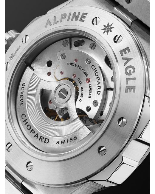 Chopard Black Alpine Eagle Xl Chrono Automatic 44mm Lucent Steel Watch, Ref. No. 298609-3002 for men